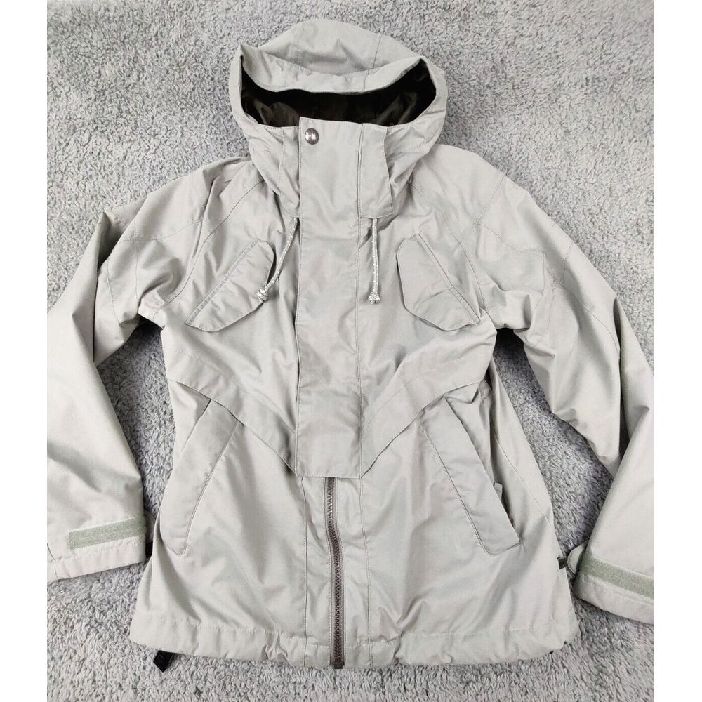 BURTON Dry Ride Women's L Jacket Light Green Snow Board Ski *Stains